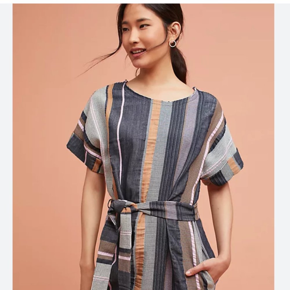 Anthropologie 34N 118W | Austen Striped Tunic Dress | Size XS